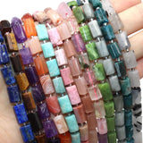 6x10mm Natural Gemstone Cylinder Beads for Jewelry Making