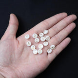 Shell Beads 8mm Round Vertical Hole Letter Alphabet for DIY Bracelet