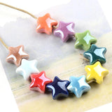 Colorful Star Beads Ceramic Spacer Beads Bracelet Necklace DIY Accessories