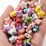 Colorful Star Beads Ceramic Spacer Beads Bracelet Necklace DIY Accessories