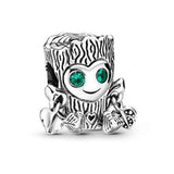 10PCS Silver Plated Beaded Pendant Charms for Jewelry Making
