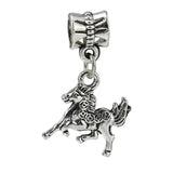 10PCS Silver Plated Beaded Pendant Charms for Jewelry Making