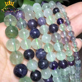 Fluorite Quartz Loose Beads DIY Jewelry Making 15''