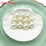 3-30mm Beige Round ABS Pearl spacer Loose Beads Jewelry Making Craft