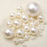 3-30mm Beige Round ABS Pearl spacer Loose Beads Jewelry Making Craft