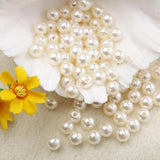 3-30mm Beige Round ABS Pearl spacer Loose Beads Jewelry Making Craft