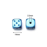 14mm Acrylic Dice Beads Square Shape DIY Spacer Beads Jewelry Making
