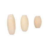 50Pcs 20x10mm Natural Wood Oval Spacer Beads DIY Jewelry Making Accessories