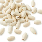 50Pcs 20x10mm Natural Wood Oval Spacer Beads DIY Jewelry Making Accessories