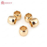 30PCS 4x2MM 6x5MM Brass Large Hole Spacer Beads Bracelet DIY Jewelry Making