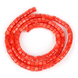Shell Beads Cylinder Mother of Pearl Loose Spacer Beaded 4mm 125pcs