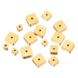 10pcs 4 6 8mm SS Plated 18K Square Round Loose Beads for DIY Charm Jewelry
