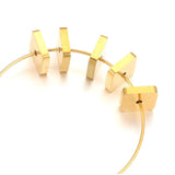 10pcs 4 6 8mm SS Plated 18K Square Round Loose Beads for DIY Charm Jewelry