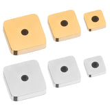 10pcs 4 6 8mm SS Plated 18K Square Round Loose Beads for DIY Charm Jewelry