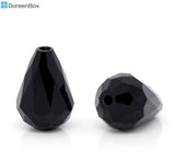 50Pcs Teardrop Crystal Glass Beads 11x8mm(B08674)