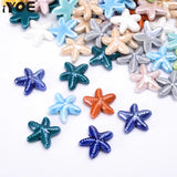 18mm Starfish Ceramic Beads Big Hole Loose Porcelain Beads