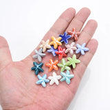 18mm Starfish Ceramic Beads Big Hole Loose Porcelain Beads
