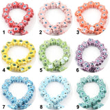 11mm Flower Eye Ceramic Beads DIY Bracelet Necklaces Porcelain Beads