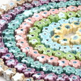 11mm Flower Eye Ceramic Beads DIY Bracelet Necklaces Porcelain Beads