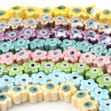 11mm Flower Eye Ceramic Beads DIY Bracelet Necklaces Porcelain Beads