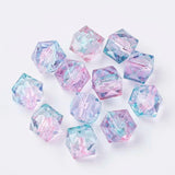 100pcs Acrylic Polygon Beads for Jewelry Making 7.5x8x8mm