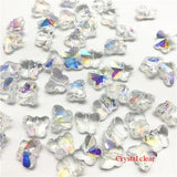 30pcs/lot Colorful Crystal Butterfly Beads for Jewelry Making