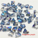 30pcs/lot Colorful Crystal Butterfly Beads for Jewelry Making