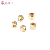 18K Brass Square Spacer Beads for Bracelets Jewelry Making