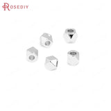 18K Brass Square Spacer Beads for Bracelets Jewelry Making