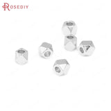 18K Brass Square Spacer Beads for Bracelets Jewelry Making