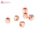 18K Brass Square Spacer Beads for Bracelets Jewelry Making