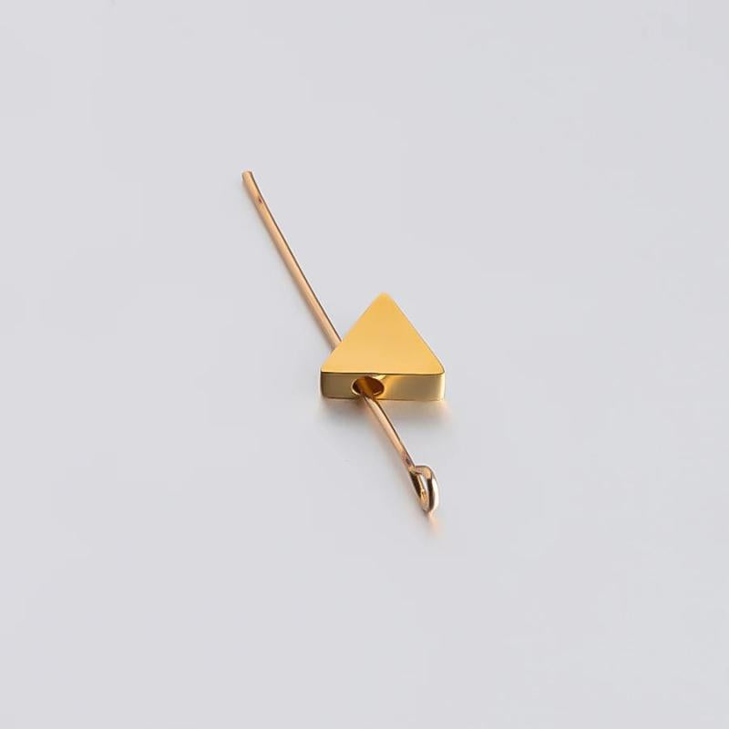 5Pcs Stainless Steel Triangular Beads for DIY Jewelry Making Spacer