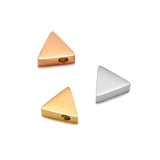5Pcs Stainless Steel Triangular Beads for DIY Jewelry Making Spacer