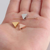 5Pcs Stainless Steel Triangular Beads for DIY Jewelry Making Spacer
