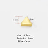 5Pcs Stainless Steel Triangular Beads for DIY Jewelry Making Spacer