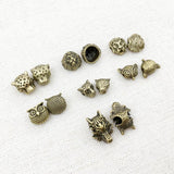 Mixed Metal Bracelet Charm Tiger Lion Owl Big Hole Alloy Spacer Beads