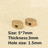 50 PCS Raw Brass Flower Spacer Beads DIY Jewelry Making