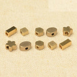 50 PCS Raw Brass Flower Spacer Beads DIY Jewelry Making