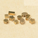 50 PCS Raw Brass Flower Spacer Beads DIY Jewelry Making