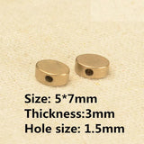 50 PCS Raw Brass Flower Spacer Beads DIY Jewelry Making