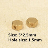 50 PCS Raw Brass Flower Spacer Beads DIY Jewelry Making