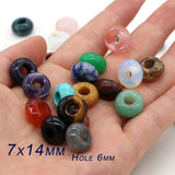 Natural Stone Beads Lapis Lazuli Agates Big Hole Abacus Beads