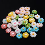 5pcs Natural Pearl Shell Sunflower Daisy Charms Loose Beads for Jewelry Making