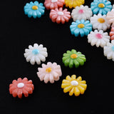 5pcs Natural Pearl Shell Sunflower Daisy Charms Loose Beads for Jewelry Making