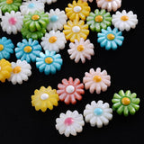 5pcs Natural Pearl Shell Sunflower Daisy Charms Loose Beads for Jewelry Making