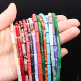 7x13mm Natural Stone Cylindrical Beads, Multiple Colors