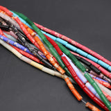 7x13mm Natural Stone Cylindrical Beads, Multiple Colors