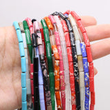 7x13mm Natural Stone Cylindrical Beads, Multiple Colors