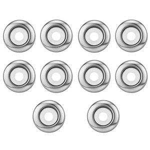 10pcs Stainless Steel Silicone Spacer Beads for DIY Bracelet Making