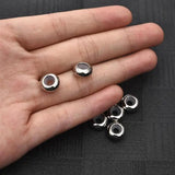 10pcs Stainless Steel Silicone Spacer Beads for DIY Bracelet Making